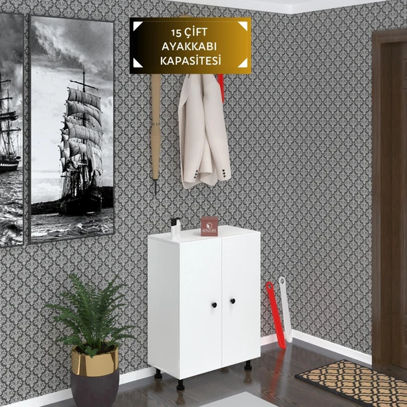 Kenzlife ayakkabılık cimcime5 byzbyz 83*060*32 kapaklı 5 raflı 15 çift ayakkabı kapasitesi ürün görseli 1