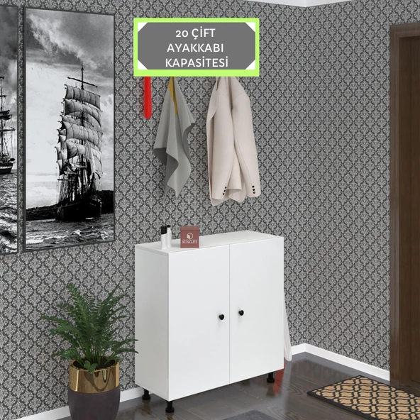 Kenzlife ayakkabılık galoş5 byzbyz 53*080*32 kapaklı 5 raflı 20 çift ayakkabı kapasitesi ürün görseli 1