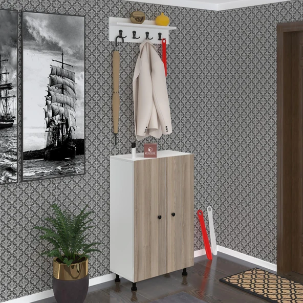 Kenzlife portmanto ayakkabılık ve askılık kalçın6 crdbyz 98*060*32 onsekiz çift ayakkabı kapasitesi ürün görseli 1