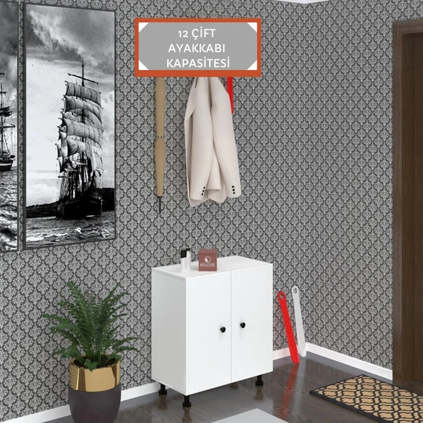 Kenzlife ayakkabılık cimcime4 byzbyz 68*060*32 kapaklı 4 raflı 12 çift ayakkabı kapasitesi ürün görseli 1
