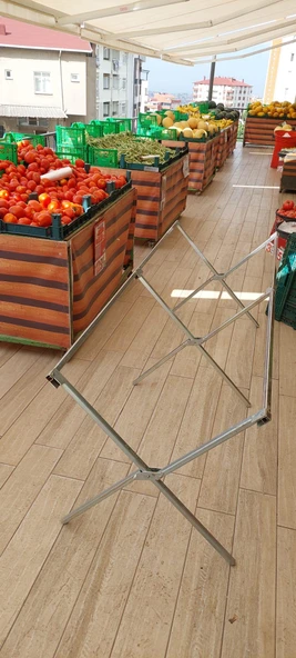 Pazarcı tezgahı,Seyyar Kampet,Piknik Masası (SADECE METAL AYAK) ürün görseli 1