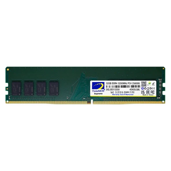 TwinMOS 32GB DDR4 3200MHz MDD432GB3200DWO ürün görseli 1