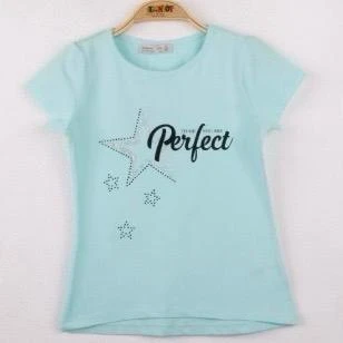 Toontoy Kız Çocuk Perfect Yıldız Baskılı Tişört ürün görseli 1