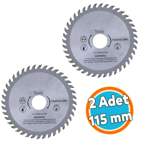 Daire Testere Ahşap Kesme Sunta Testeresi 115 mm 40 Diş (2 Adet) ürün görseli 1