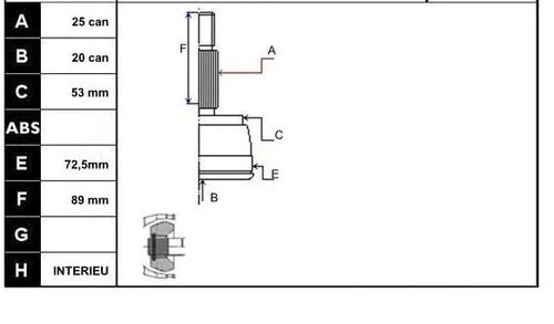 ECOFIX KRL1429ECF Aks Kafası Fiesta VFusion 01- 1,4TDCI Dıåz ürün görseli 1