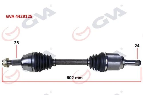 GVA 4429125  Komple Aks Sol Fiorino-Bipper-Nemo 1.3 Mjt M/T Euro5 13- İç Aks Kafalı 602Mm ürün görseli 1