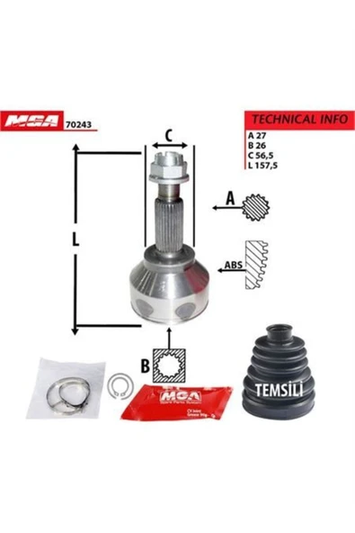 MGA 70243 - Aks Kafası Dıs - ( Renault : Trafıc Iı ) Uyumlu ürün görseli 1