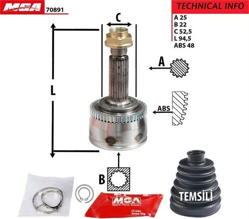 MGA 70891  Aks Kafası Dış Absli Accent Blue 12-14 Mt ürün görseli 1