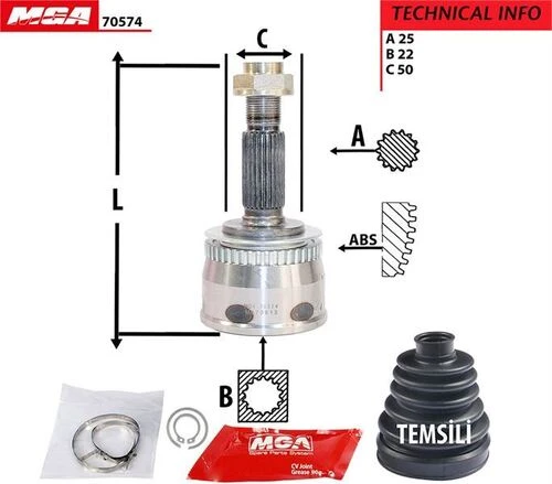 MGA 70574  AKS KAFASI DIŞ ABSLİ CERATO 04-10 1.6 ürün görseli 1