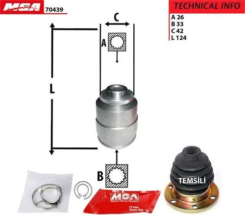 MGA 70439  AKS KAFASI İÇ SAĞ ACCENT ERA 07-11 1.5 CRDI  26x33x42 ürün görseli 1