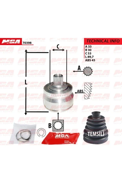 MGA 70398 Aks Kafasi Dis-(vw: Passat 1.6 - 1.8 Alz) - - ürün görseli 1