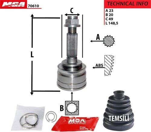 MGA 70610  Aks Kafası Dış Macar Swift 1.3 ürün görseli 1