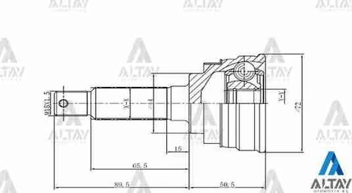 Maher 01735  Aks Kafası Dış Alto Marutı 23X44X18 ürün görseli 1