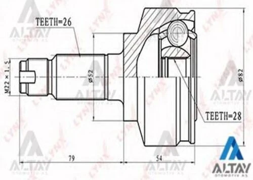 Maher 01747  Aks Kafası Dış City 06-09 26X28X52 ürün görseli 1