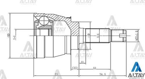 Maher 01810  Aks Kafası Dış Swift Gtı Sedan 25X22X49 ürün görseli 1