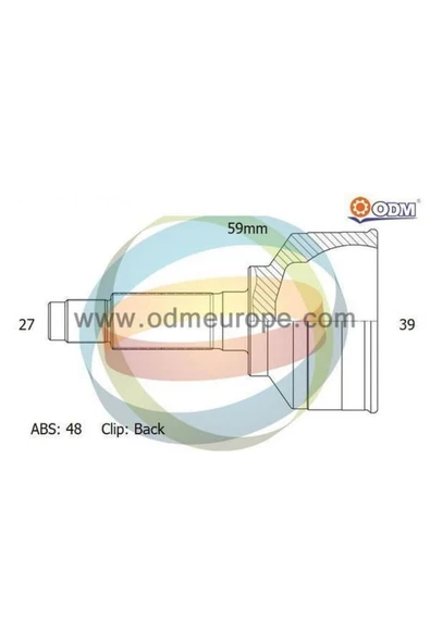 Odm CT11030A Aks Kafasi Scudo-expert-jumpy 95-06 1.9td-2.0hdi -2.0jtd (27x59x39 48t) Dis Absli ürün görseli 1