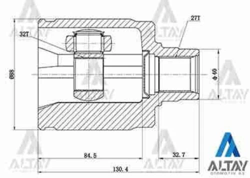 Maher 01836  Aks Kafası İç Civic Accord 98-02 27X40X32 ürün görseli 1