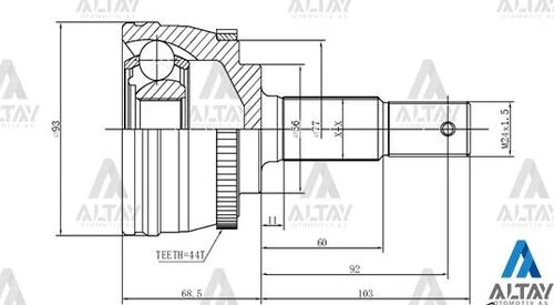 Maher 01795  Aks Kafası Diş Primera 96-00 2.0 00-02 1.6-2.0 Abs'li 27x56x32 392115j000 ürün görseli 1