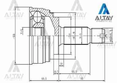 Maher 01727  Aks Kafası Dış Accent 06-11 Era Benzinli Abssiz 25X54X22 ürün görseli 1