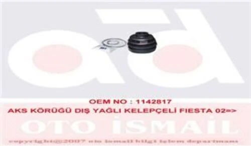 MKS 718  Aks Körüğü Dıs Yağlı Kelepçelı Fiesta 1.4 1.6 02-08 Fusion 1.4 1.6 02-12 ürün görseli 1