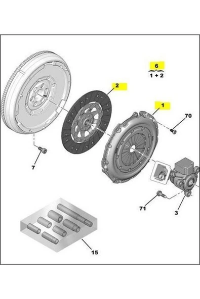PSA 2052.X5 Debrıyaj Setı 308 / C4 1.6 Hdı Uyumlu ürün görseli 1