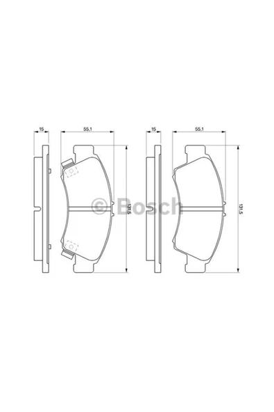 Bosch 0986494299 BALATA FREN ON - (HONDA  CIVIC 92/95  1.5  / CIVIC 96/00  1.4  / JAZZ 02/08 / CITY 1.4 ) ürün görseli 1