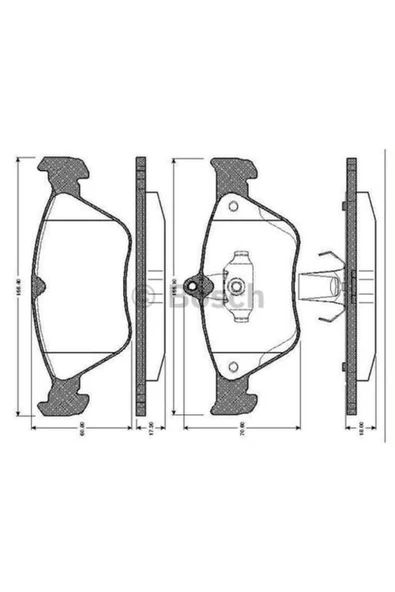 Bosch 0986461129  Ön Fren Balatası Omega B 2.0 Vectra A 2.1 1605855 ürün görseli 1