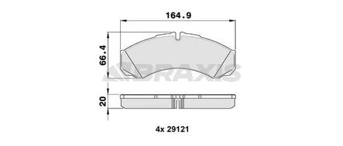 Braxis AA0149 Aa0149 Ön Fren Disk Balata Daily 99-06 20mm 1906401 ürün görseli 1
