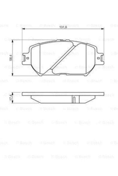 Bosch 0986494418  Fren Balatası Ön Camry 01-06 Ufak Tıp ürün görseli 1