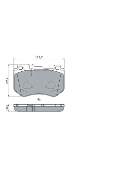 Bosch 0986494777  Ön Fren Balatası C Class 14- ürün görseli 1