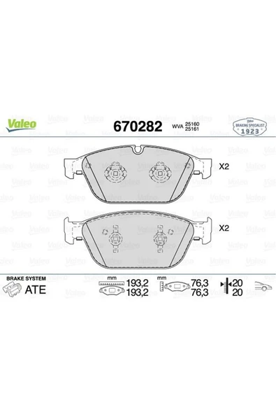 ON FREN BALATASI  (AUDI A8 10-17  Q5 13-17) ürün görseli 1