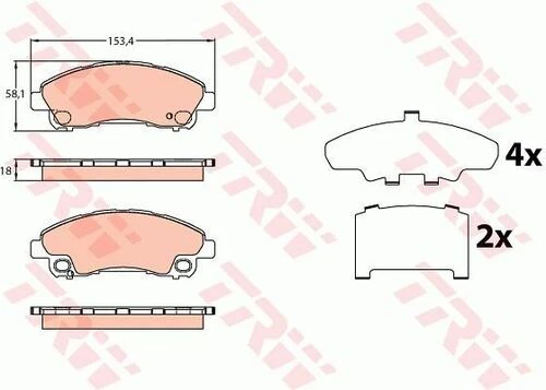 Trw Gdb3644 Fren Diski Balata Ön Arka Mitsubishi Fuso Canter Teb Tfb35 Tfb35l Euro 5 Euro6 12- Mk585735 ürün görseli 1