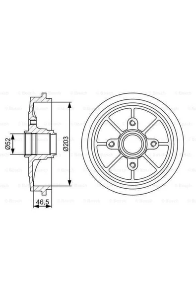 Bosch 0986477126  Arka Fren Kampanası P306 Xsara Z1.9td 1.8 Abs'li 4247.40 ürün görseli 1