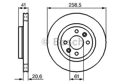 Bosch 0986478124 FREN DİSKİ ÖN CLIO II CLIO SYMBOL KANGOO MEGANE I TWINGO / LOGAN ürün görseli 1