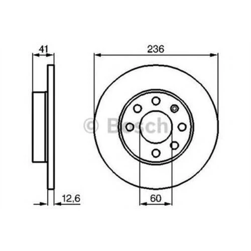 Bosch 0986478081  Ön Fren Diski Hava Soğutmasız Astra F Corsa A Corsa B 569030 ürün görseli 1