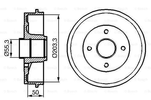 Bosch 0986477121  Arka Fren Kampanası Laguna I 1.6 1.8 1.9 2.1 7700820816 ürün görseli 1