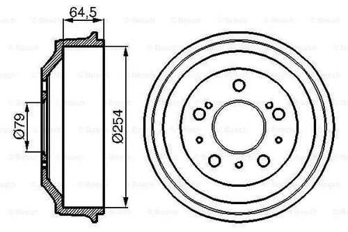 Bosch 0986477098  Arka Kampana Boxer Jumper Ducato 18q 16 Jant Çap 255mm 94-05 4247.38 ürün görseli 1