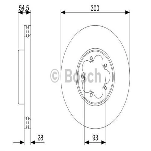 Bosch 0986479307 FREN DİSKİ ÖN TRANSIT V184 06- TRANSIT V347 06- ARKADAN ÇEKISLI 3 ürün görseli 1