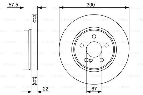 Bosch 0986479411  Fren Diski Arka W204 07-14 S204 07-14 C207 09-16 A207 11-15 2044230712 ürün görseli 1