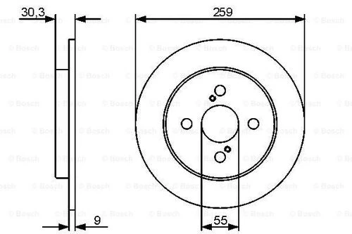 Bosch 0986479420  Arka Fren Disk Aynası Düz Yaris Iı 06-11 260x3 4243152080 ürün görseli 1