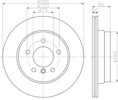 Bosch 0986479263  Fren Diski Arka Bmw E87 E90 E84 34216764653 ürün görseli 1