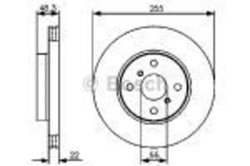 Bosch 0986479430  Ön Fren Aynası Havalı Toyota Yaris Vvtı 06-13 Kampanalı 255x4 4351252120 ürün görseli 1