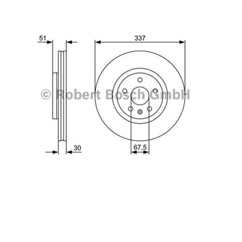Bosch 0986479545  Ön Fren Diski Havalı Insignia A 09-17 13501940 ürün görseli 1
