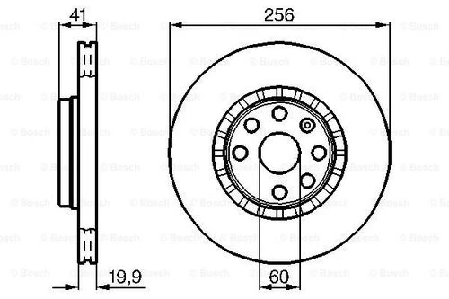 Bosch 0986478535  Ön Fren Diski Havalı Astra F 1.8ı Corsa B 1.6 Gsı 16v 1.6l Vectra A 1.7d 1.7 Td 1.8 1.8ı 569055 ürün görseli 1