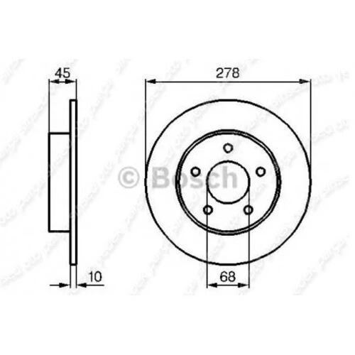 Bosch 0986479067  Arka Fren Disk Aynası Düz Primera P12 03-10 278x5 432064u101 ürün görseli 1