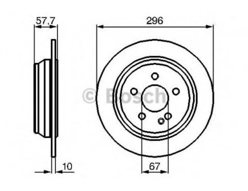 Bosch 0986479138  Fren Diski Arka Viano W639 03-vito W639 03- A6394230112 ürün görseli 1