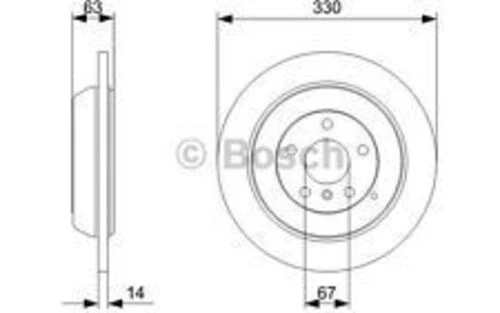 Bosch 0986479338  Arka Fren Disk Aynası Rav4 2000 2005 Chery Tiggo 2007-303x4 4243142040 ürün görseli 1