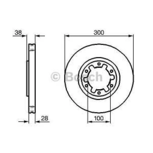 Bosch 0986479031  Ön Fren Diski Havalı Nissan Pick Up D22 98-05 4x4 Pathfinder 98-04 Infiniti 97-300x6 40206ve800 ürün görseli 1