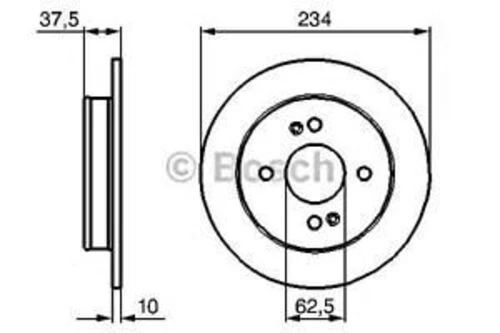 Bosch 0986479256  Arka Fren Diski İ10-picanto 1.0 1.1 2004 584110x500 ürün görseli 1