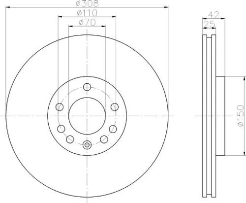 Bosch 0986479113  Ön Fren Diski Disk 5 Bijon Astra G H Zafira B Corsa D Corsa E Zafira B Adam 05391560 ürün görseli 1